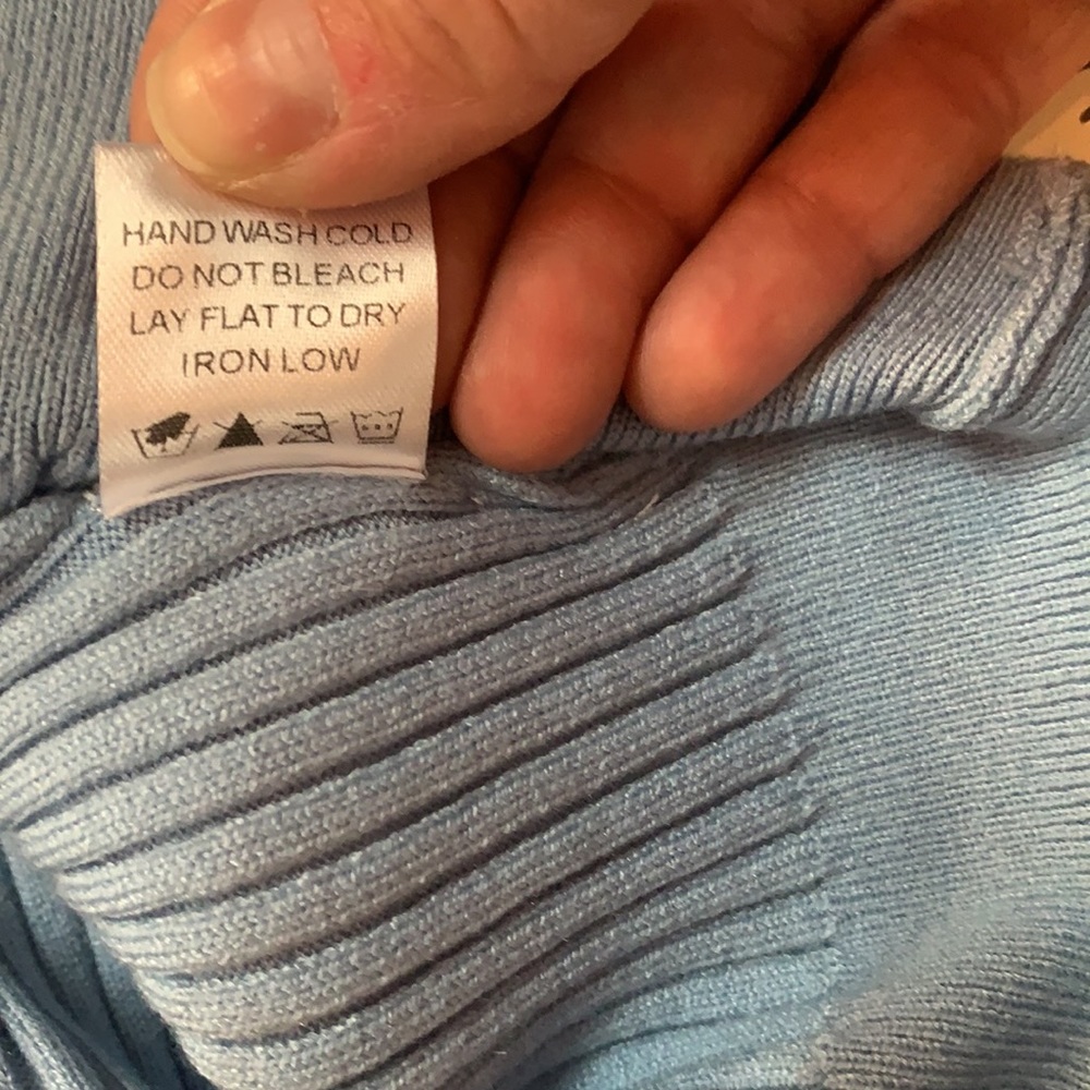 Baby Blue Ribbed Tank - Picture 3 of 3